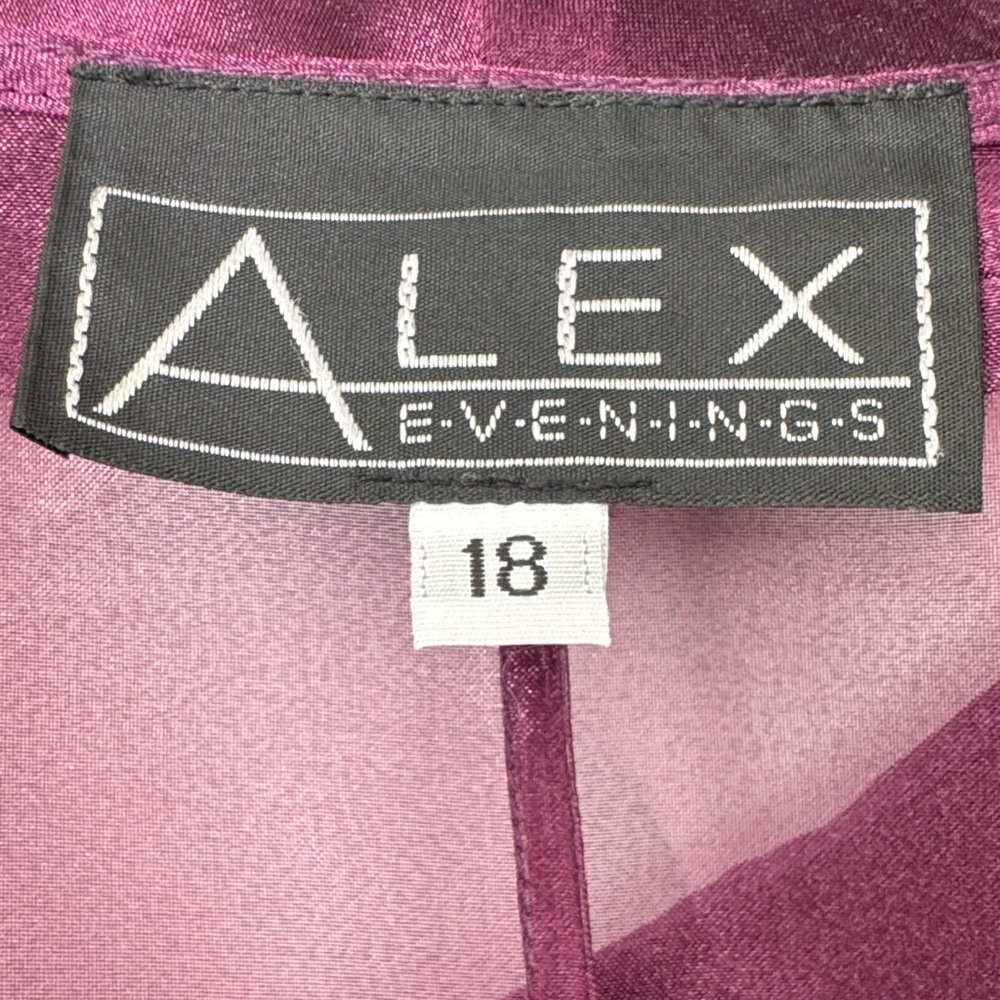 Alex Evenings Deep Purple Iridescent Maxi Dress - Picture 9 of 17